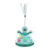Cat Ball Tower Toy with Feather Catnip 4 Layer Rail Pet Turntable Game for Exercise Purple