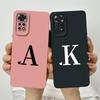Для Xiaomi Redmi Note 11 11S 4G 5G Чехол Милые Первые Буквы Мягкий Жидкий Силикон Чехол Для Redmi Note11 11 S 11 Pro Funda Capa