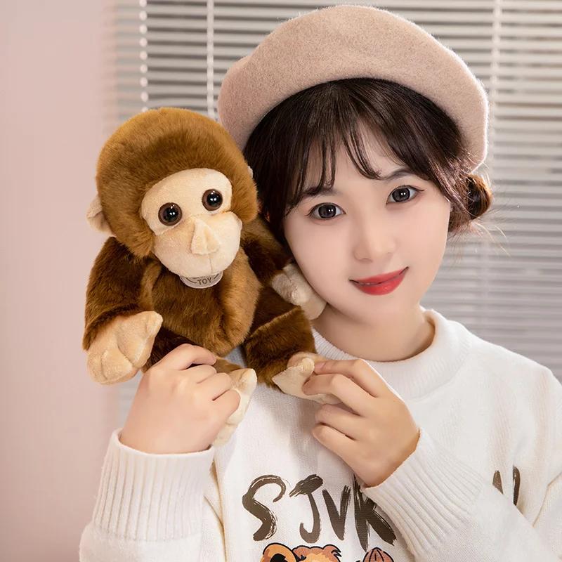 Lifelike 17cm/30cm Simulation Monkey Doll Funny Plush Toys Soft Wild Animals Appease Doll Creative Birthday Gift