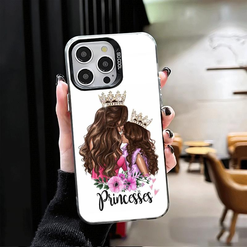 Ударопрочный чехол для телефона 'Мама и дочка' для iPhone 17 Air 16 16E 15 Pro Max 14 Plus 13 Mini 12 Задняя крышка Защита от падения Fundas