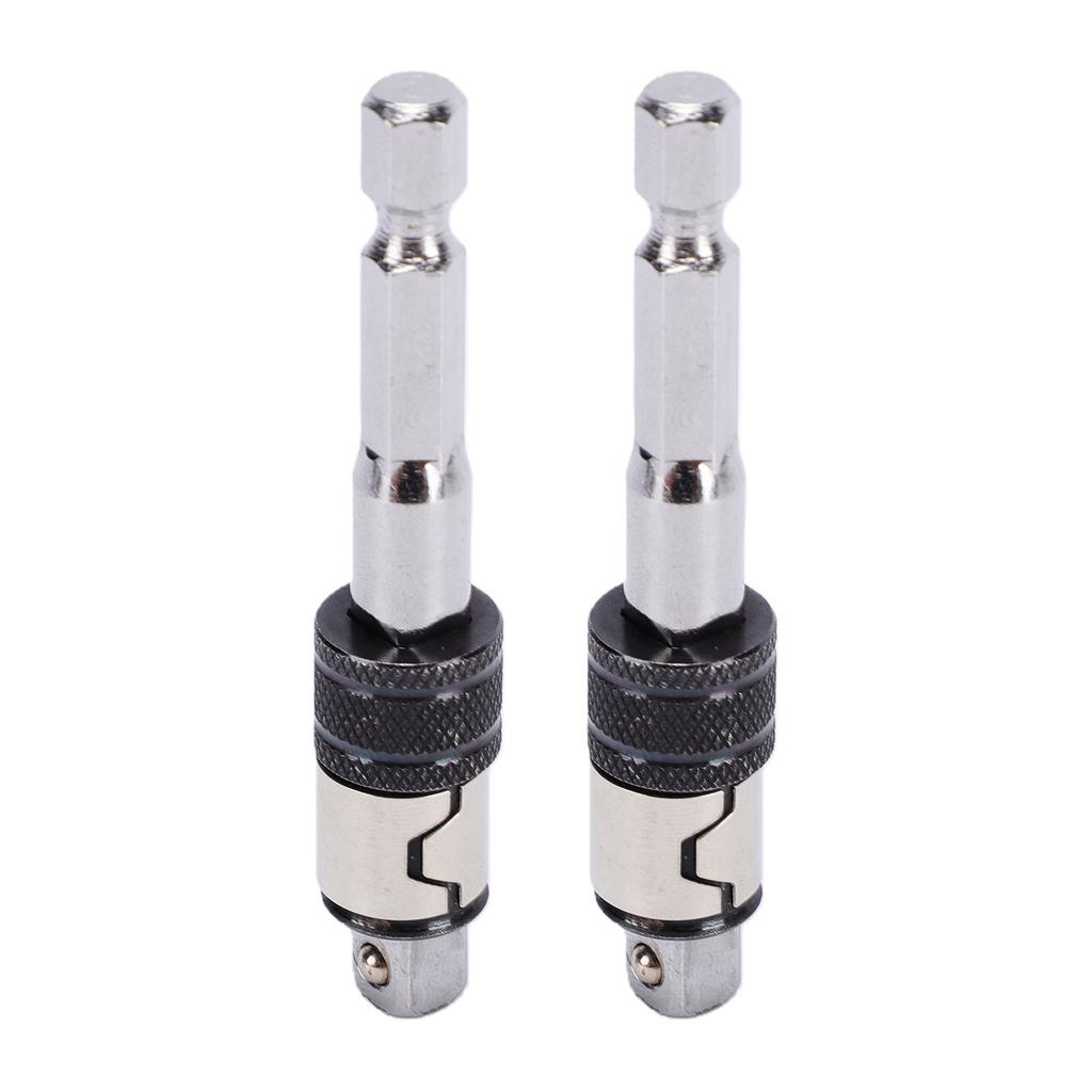 2 шт. Шестигранный на квадратный переходник для торцевых головок 1/4 дюйма, насадка и адаптер для торцевых головок для электрической дрели