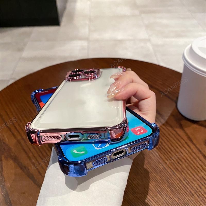 For Samsung Galaxy A23 4G 5G A33 A53 A73 A13 Plating Silicone Soft Case A 23 33 53 73 13 Four Corners Anti-shock Protect Cover