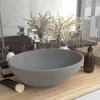 VidaXL Luxury Oval Washbasin Countertop Washbasin Toilet Hand Basin Bathroom Kitchen Home Interior Light Grey Matt 146927