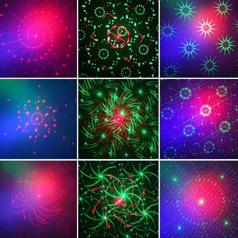 Дискотека RGB Лазерный сценический луч Звуковая активация DJ Вечерние огни со стробоскопическим эффектом вспышки