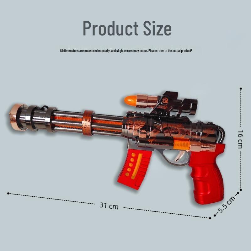 Gatling Electric Sound & Light Spray Gun Toy for Kids