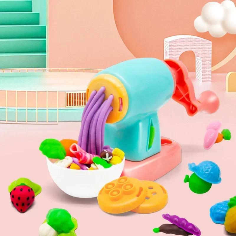 Нетоксичный Креативный DIY Ручной Формовочный Инструмент Машина для Мороженого-Лапши Цветной Пластилин Игрушки для Лепки Детские Игровые Домики Игрушки Цветная Глина Подарок