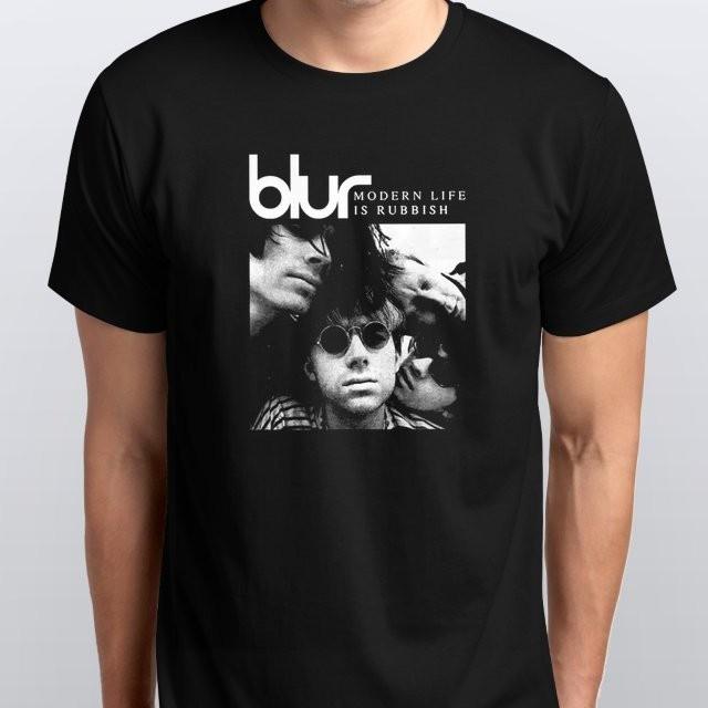 Men's Blur Britpop Band Concert Tour T-SHIRT Black