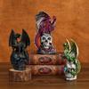 Halloween Battle Dragon Resin Figurehead Skull Home Desktop Entrance Decoration Gift
