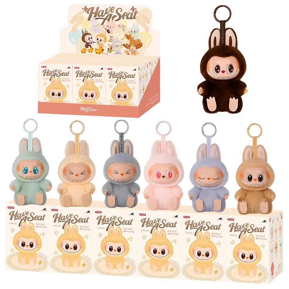 2025 Новинка Горячая Распродажа Лабубу Пулли Ткань Ручной Работы Сидящая Вечеринка Виниловая Плюшевая Слепая Коробка Милая Кукла Игрушка Подарок Декоративные Украшения