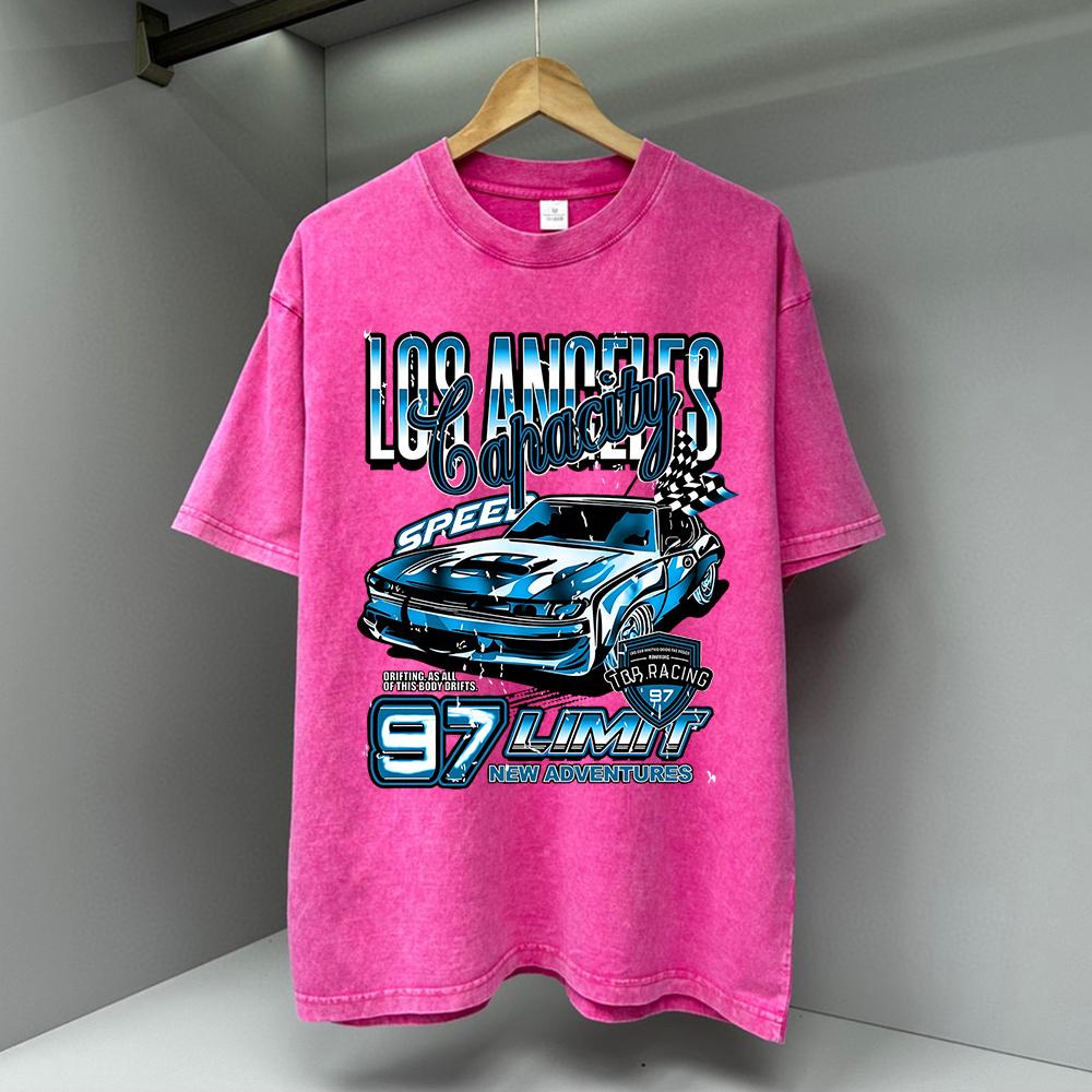 Футболки мужские с принтом Los Angeles Blue Racing Champions, свободные футболки большого размера, дышащие, с коротким рукавом, одежда
