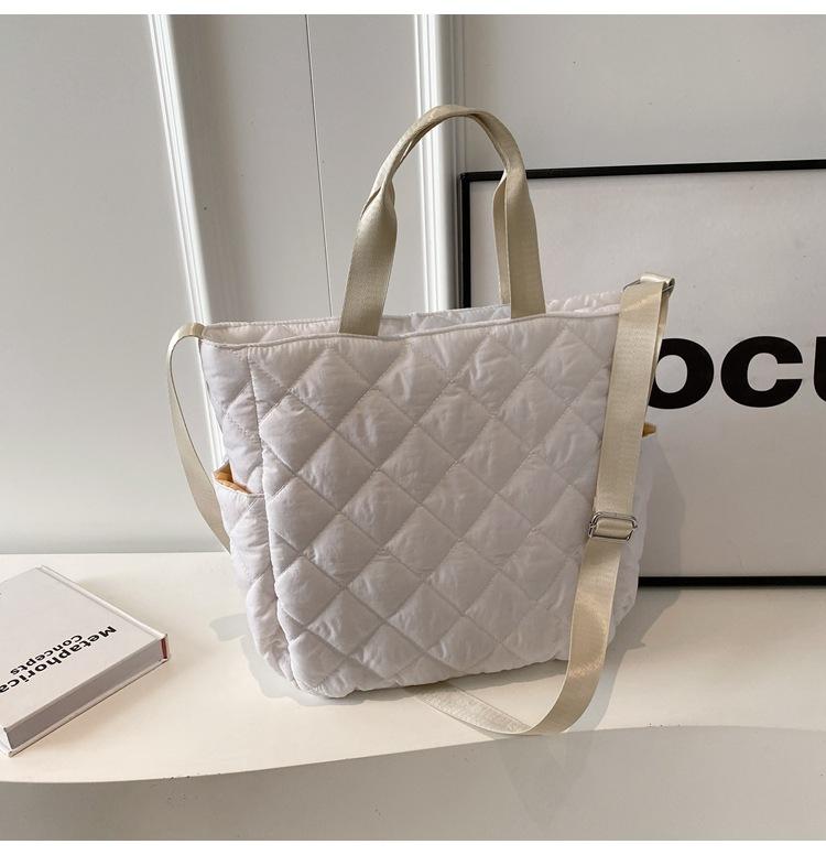 Тканевая сумка женская большой вместимости осенне-зимняя ромбовидная на плечо сумка-мессенджер, высококлассная деловая сумка-тоут