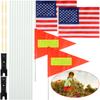 1 Sets Bike Safety Flag With Pole Heavy Duty Fiberglass Pole Us Flag