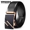 Мужской кожаный ремень, металлический автомобильный ремень с автоматической пряжкой, высококачественный мужской кожаный ремень, деловой рабочий ремень