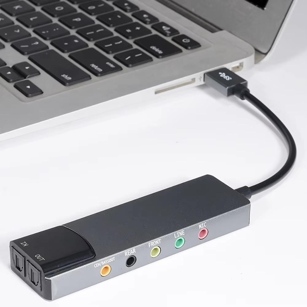 Внешняя звуковая карта USB, оптоволоконная звуковая карта SPDIF, адаптер для наушников AC-3 DTS, 7.1 5.1-канальная звуковая карта, оптический адаптер для ноутбука