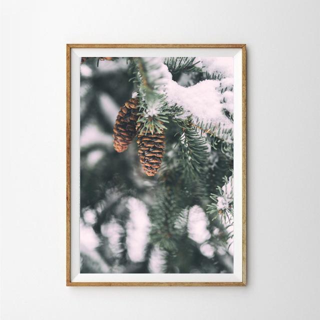 Рождественский Декор Зимний Снежный Лес Олень Лось Сова Солнечный свет Картина Декорации Домашний Декор Холст Плакат Художественная печать Настенная картина