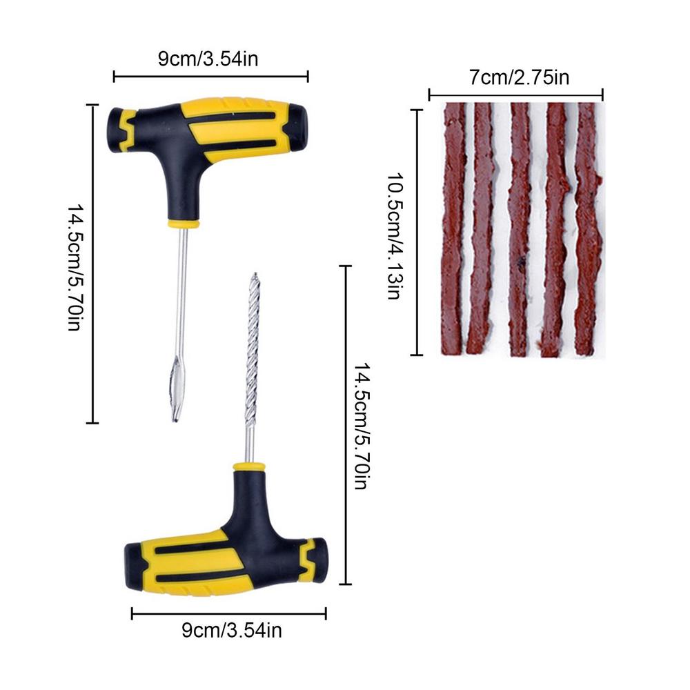 Tyre Repairing Patch Tool Kit Studding Puncture Plug Garage Car Truck Motorcycle Tubeless Wheel Tire Repair Tool with Glue Set