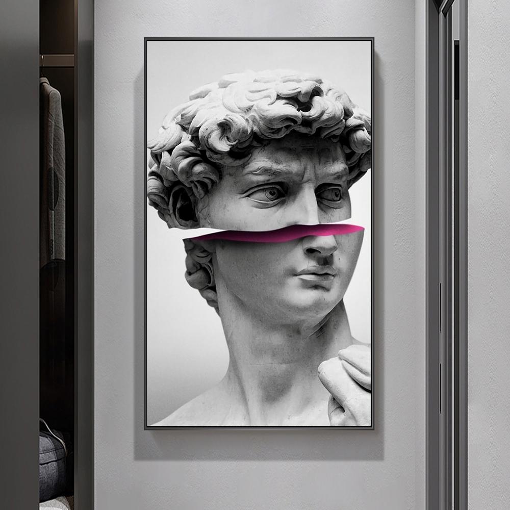 Забавное искусство Дэвида Vaporwave, скульптура, холст, художественные постеры и принты, абстрактные картины Дэвида на холсте, настенные художественные фотографии