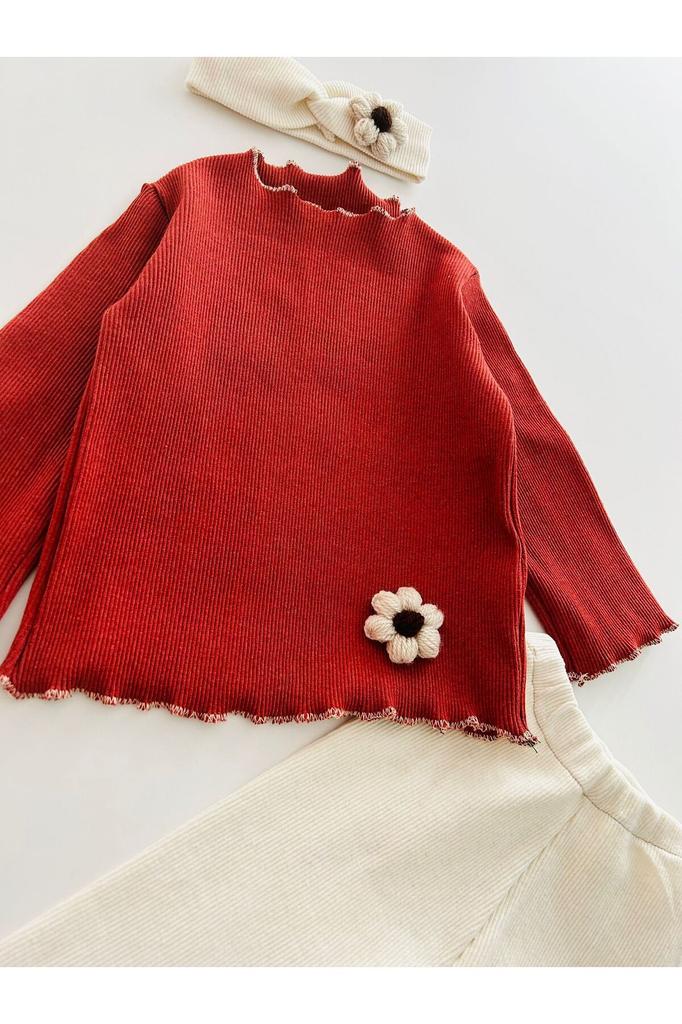 Бандана в рубчик с верхом и низом для маленьких девочек