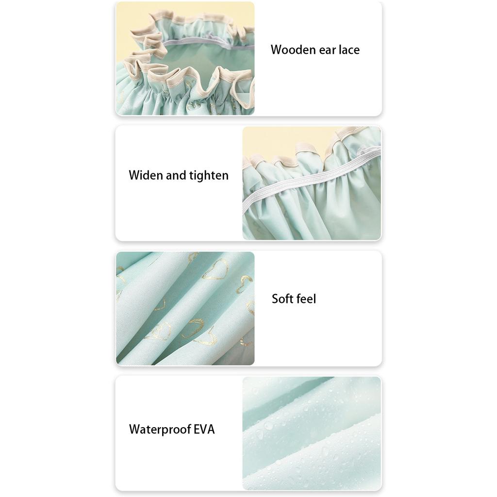 Двойная шапочка для душа Водонепроницаемая шапочка для волос Горячая золотая напечатанная териленовая хлопковая шапочка для душа для купания женщин