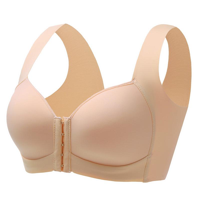 Front Closure Bra Posture Bras for Women Front Hooks Wireless Brassiere Seamless Smooth Back Support Bra