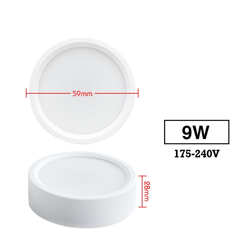 Светодиодный потолочный светильник переменного тока 220 В, 9 Вт, 12 Вт, 15 Вт, 18 Вт, круглый точечный светильник для поверхностного монтажа, толстый алюминиевый светильник, светильник для спальни, кухни, внутренний светильник