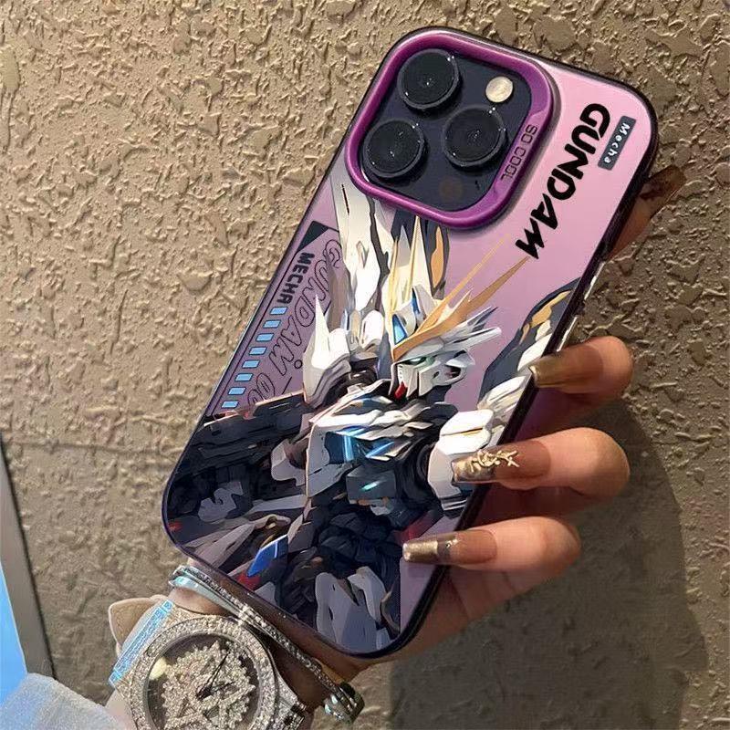 iPhone 17 Pro Max/16/15/14 Case: Zero Type Gundam-Inspired Energetic Design (Japanese/Korean Style)