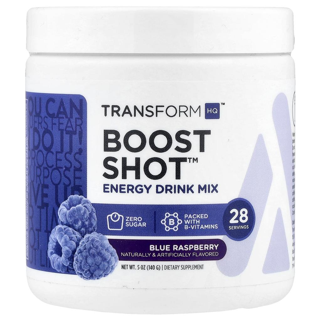 Boost Shot™, Смесь для энергетического напитка, Синяя малина, 140 г (5 унций)