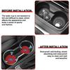 Car Cup Holder Pad Leather Badge Slot Non-slip Coaster Mat Car Styling for Ford Mustang Mk7 Focus 2 3 Mondeo Mk3 F150 Fusion