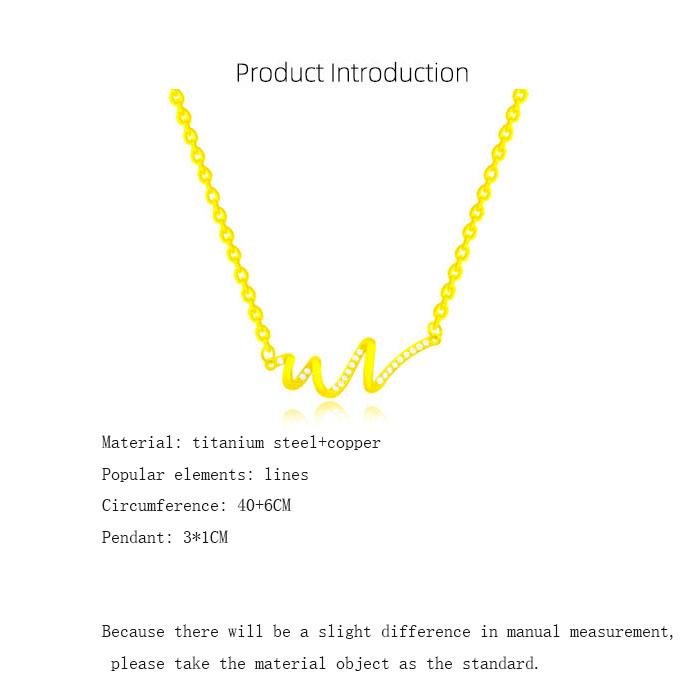 Горячее ожерелье из нержавеющей стали, ювелирные изделия, женская мода, темперамент, линия подвесного светильника, роскошь, ниша, стойкий цвет, ключичная цепочка.