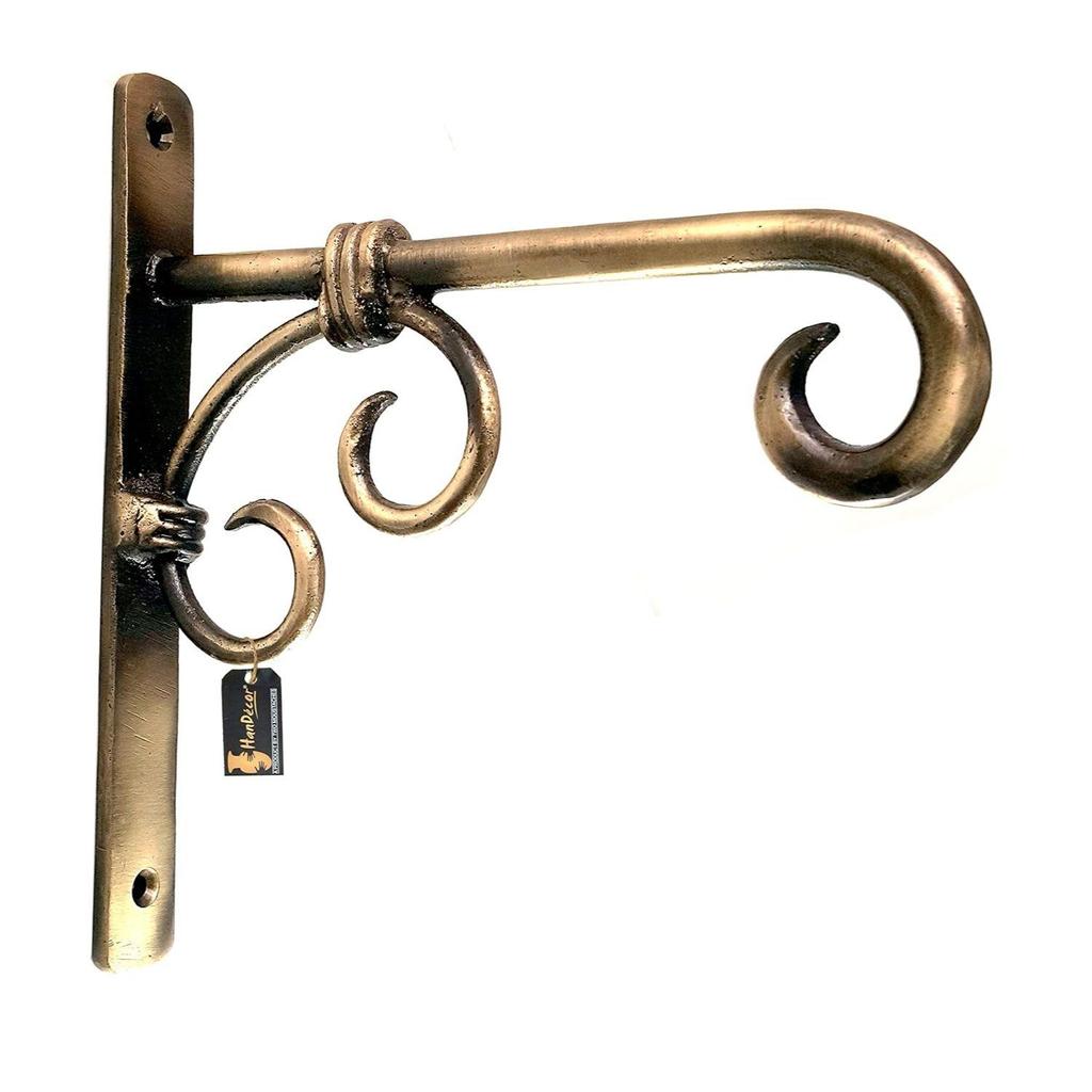 Brass Wall Lantern Diya Hanger, Planter Hangers, Lanterns Wind Chimes Hanging Baskets Ornaments, Diya Hanger Brass, Brass Diya Hangers for Wall