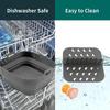 Silicone Air Fryer Tray with Divider Plate Reusable Non-Stick Baking Mat for Oven  Fried Chicken Dishwasher-Safe