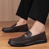 Модная мужская обувь слипоны для ходьбы Классическая мужская обувь Кожа Натуральная Летняя Мужская обувь мокасины Модные Повседневные лоферы Ручной работы Балетки