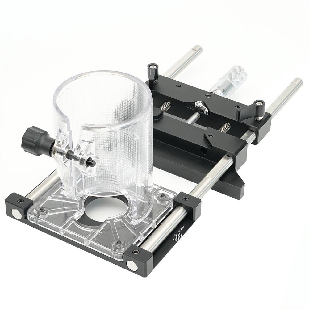 Professional Aluminum Alloy Edges Trimming Guide Trimmer Versatile Fine-tuning Rest Slotting Woodworking Tool with High Accuracy