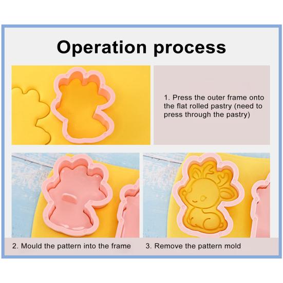 8 шт./компл. рождественские тематические формочки для печенья, чулок снеговика, Санта-Клауса, форма для печенья в форме рождественской елки, инструмент для выпечки