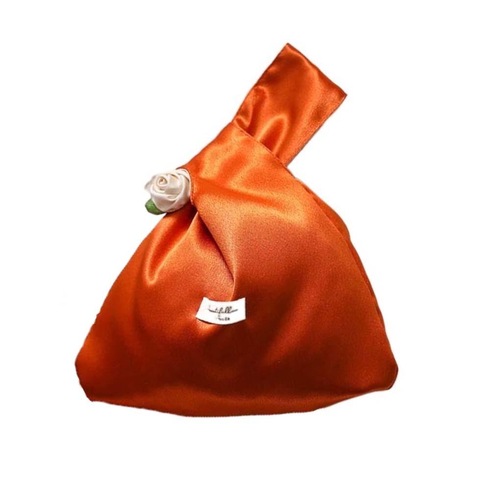 Satin Gift Candies Bag Elegant Butterfly Orchid Knot Handbag Sweet Hand-held Pouch Blessing