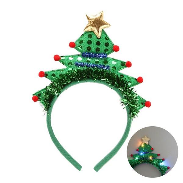 Художественное плетение, мерцающая рождественская елка, украшение в виде лампочки, ободок для волос, тип лампочки (Лампочка О), 2 шт.