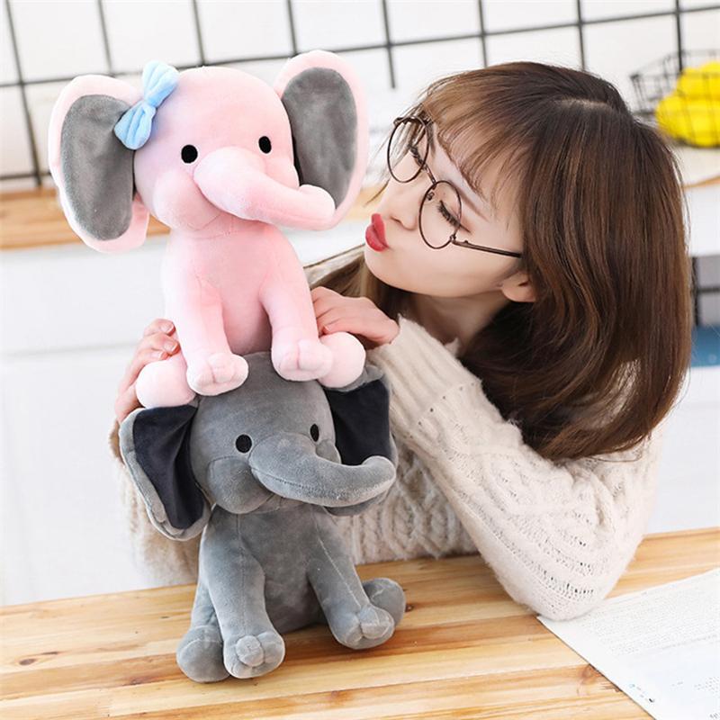 Elephant Plush Toys Stuffed Animal Doll For Kids White Elephant Toys Cartoon For Girls Cute Toys