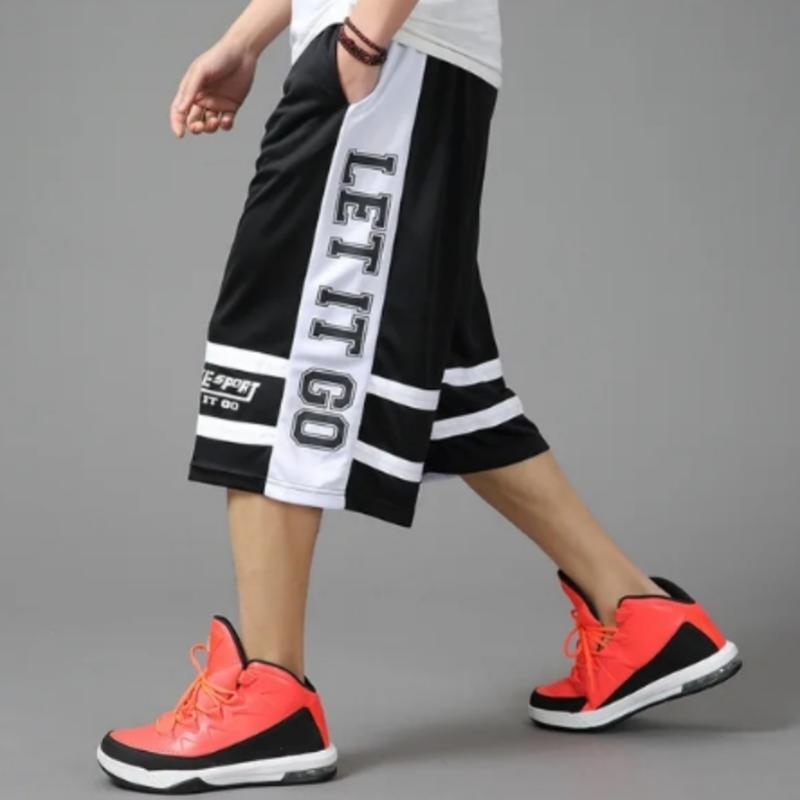 Мужские летние баскетбольные шорты, свободные спортивные шорты большого размера, повседневные дышащие пляжные брюки
