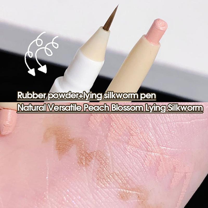 Двойная головка, лежащая ручка Silkworm, матовая перламутровая ручка Fine Flash Brightening Shadow Pen, контурная ручка под веком, ручка