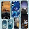 Чехол для телефона 'Самолет летит путешествие' для Samsung S25, S24, S21, S22, S23, S30, Ultra, S20, Plus, Fe, Lite, Note, 10, 9, 5G Черная крышка