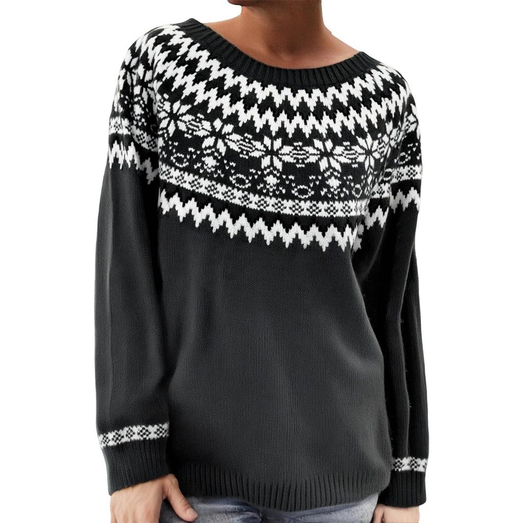 Женский модный свитер, круглый вырез, свободный пуловер, трикотажный свитер с длинными рукавами