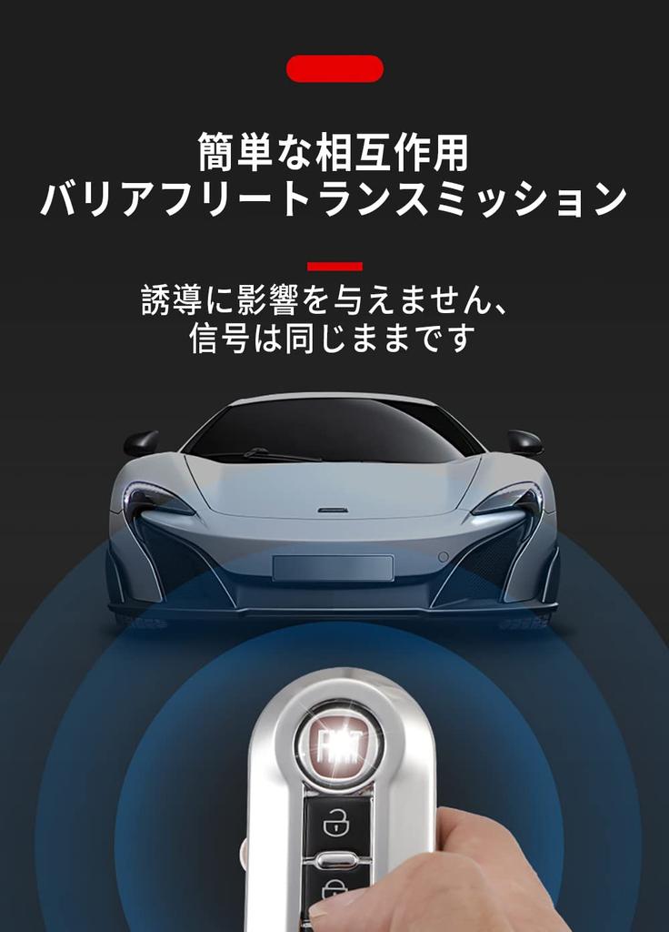 SANRILY Key Case, Key Holder, Key Cover, Key Protection, Applicable to Fiat 500 /500C/500L/500X,