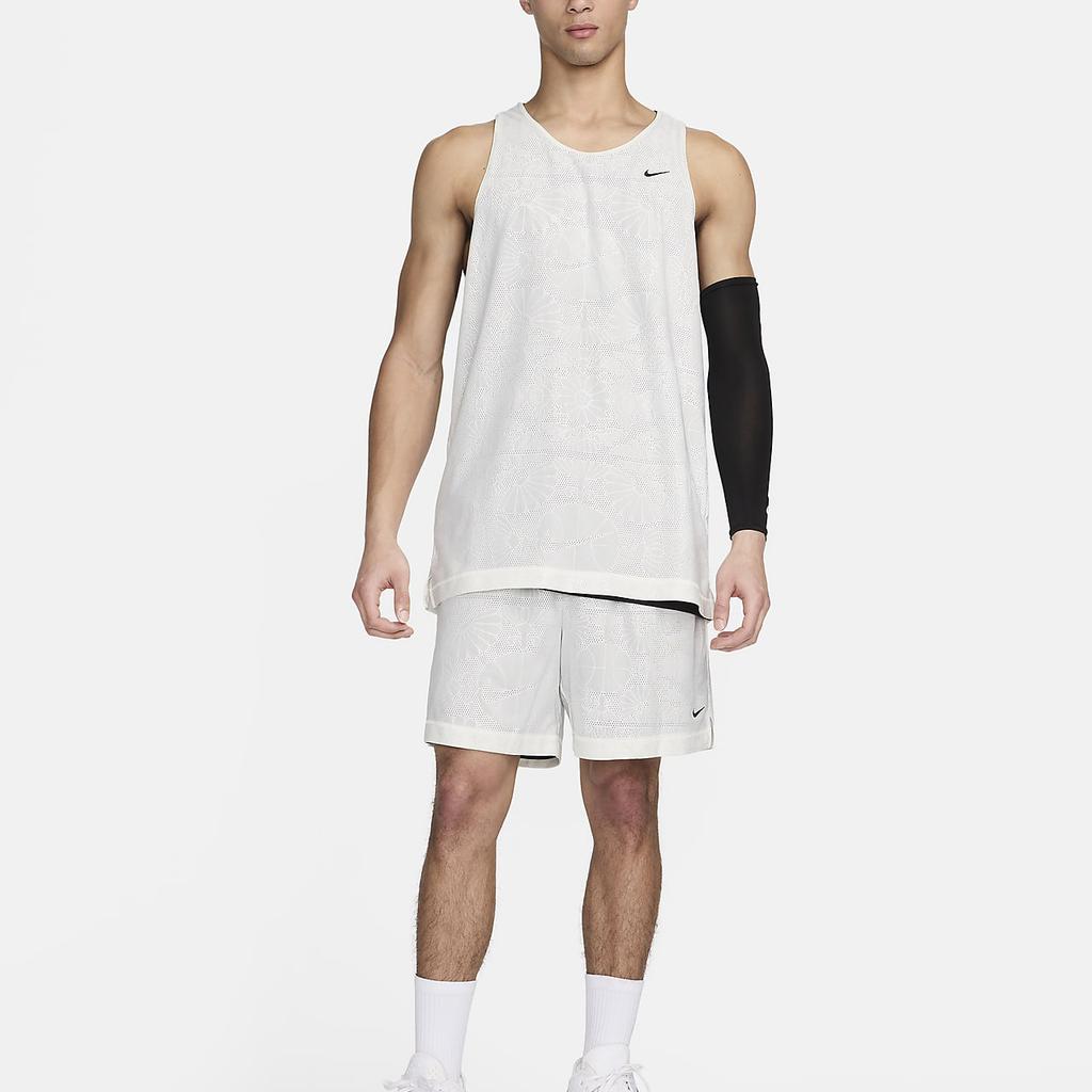 Nike Стандартный выпуск Двусторонний пуловер с круглым вырезом без рукавов Баскетбольная майка Мужская майка Sail-White FN2850-133