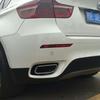Fiber Glass Matt Black Primer Car Rear Bumper Exhaust Decorative Frame For BMW X6 E71 2008 - 2013 FRP Muffler Tail Pipe Cover