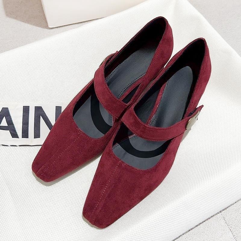 Гигантские белые туфли Мэри Джейн женские на толстом каблуке 2024 новые квадратные удобные женские туфли в стиле ретро