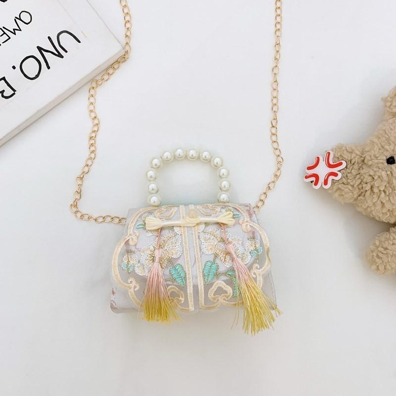 Детская милая сумка через плечо из полиэстера с декоративной строчкой для школы