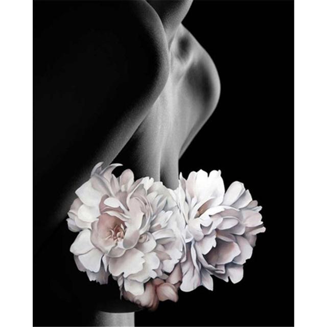40x50cm Oil Painting By Numbers Flower Women DIY Paint By Numbers Girl On Canvas Home Decoration Diy Frame Digital Painting