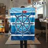 1Pc 2D FLAT Red Stripe Marine Print Flannel Blanket,High quality Comfortable for All Seasons,Home Decor,Warmth and Comfort,Perfect for Christmas Gifts