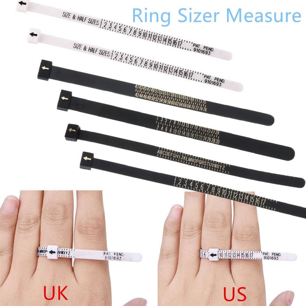 British/American Sizes A-Z Wedding Ring Band Finger Gauge Ring Sizer Measure Genuine Tester