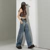 Джинсы Scythe женские весенние с высокой талией свободные брюки-бананы в пол широкие брюки женские весенние широкие джинсы женские весенние